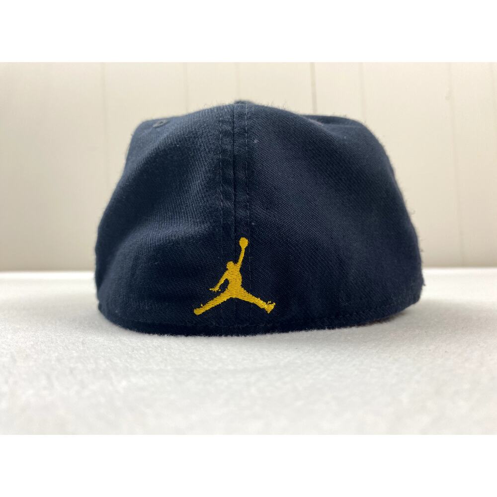 Nike Michigan Wolverines Dri-FIT Hat Navy Blue Yellow Block M Baseball Cap - Picture 2 of 4